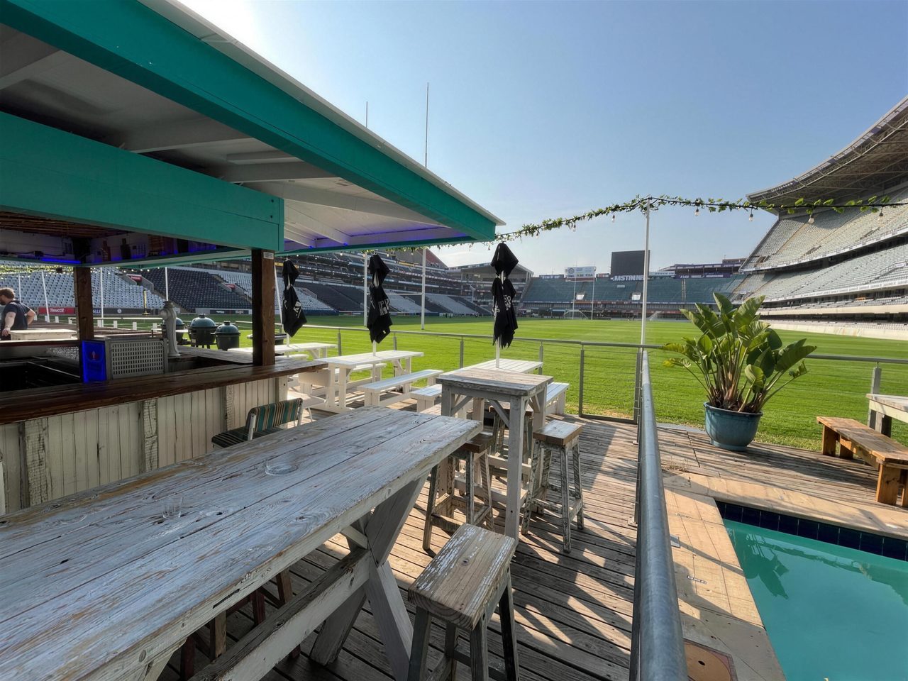 Canopy over the pool deck